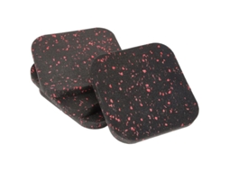 4pcs de tapetes de borracha para equipamentos de ginástica, proteção de pisos para esteiras e móveis em casa e academia S/MARCA