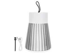 Lâmpada UV portátil LAXISCREED para matar mosquitos em casa e ao ar livre (cinza branco) LAXISCREED