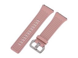 Pulseira de Relógio Pulseira de Relógio de Couro com Borda Envolvida Fitbit Ionic Tamanho L (rosa) EOOCOO (borda Envolvida em Couro para Fitbit Ionic)
