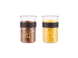 Conjunto 2 Frascos Plástico com Tampa e Faixa Silicone Preta 2L Presso BODUM 1 un