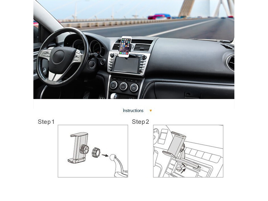 Suporte de carro com rotação de 360 graus EOOCOO