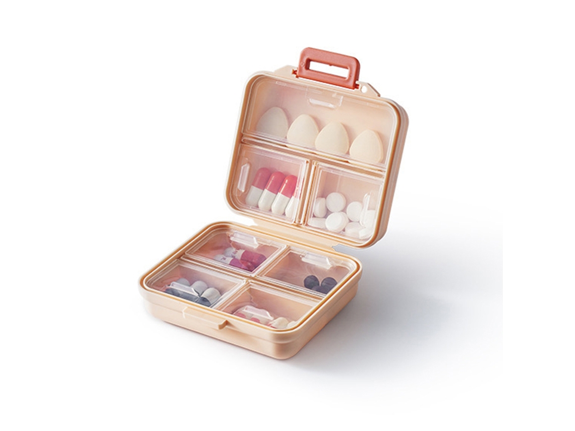 1 Porta Comprimidos Semanal Para 7 Dias, Estojo Medicamentos De Viagem, Ideal Casa, Organizador Comprimidos, Grande Capacidade E R Aquaforge