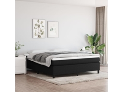Estrutura De Cama Sem Colchão 180x200 Cm Tecido Preto