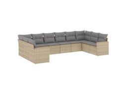 Garden Sofa Set, Garden Sofa Sets Vidaxl Bege Rattan / Vime (n/a)