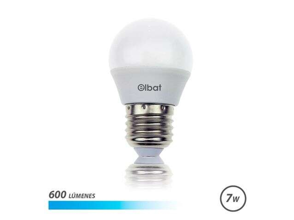 Lâmpada Led Elbat G45 7w 600lm E27 Luz Fria Economia De Energia Longa Vida Baixo Consumo Cor Branca