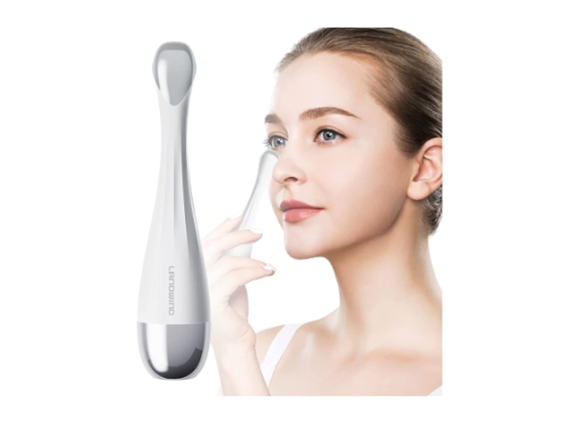 Massajador Facial Massagem Nos Olhos 42 Heat Vibration Eye Roller E Vibração Olhos Inchaço Fadiga Ocular Rugas Aliviar Olheiras Branco Yunzii