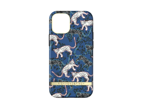 Capa para Iphone Leopardo Azul  12 mini