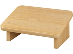 Apoio Pés Antiderrapante 30 Cm Ounona Madeira Olmo Natural Banquinho Simples Prático