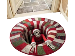 Tapete De Natal 3d Com Esqueleto Para Decoração De Casa |