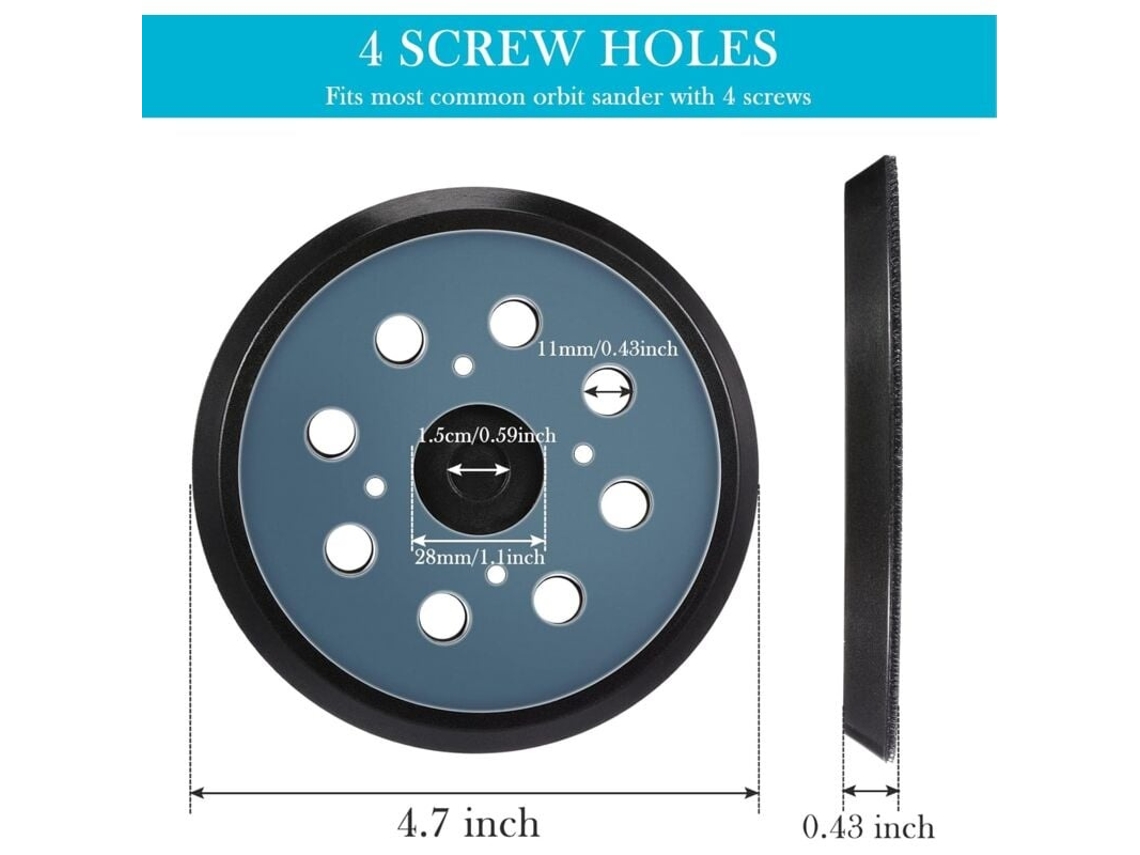 2 discos de lixa orbital reposição 125 Mm, 8 furos BRILVIBERA