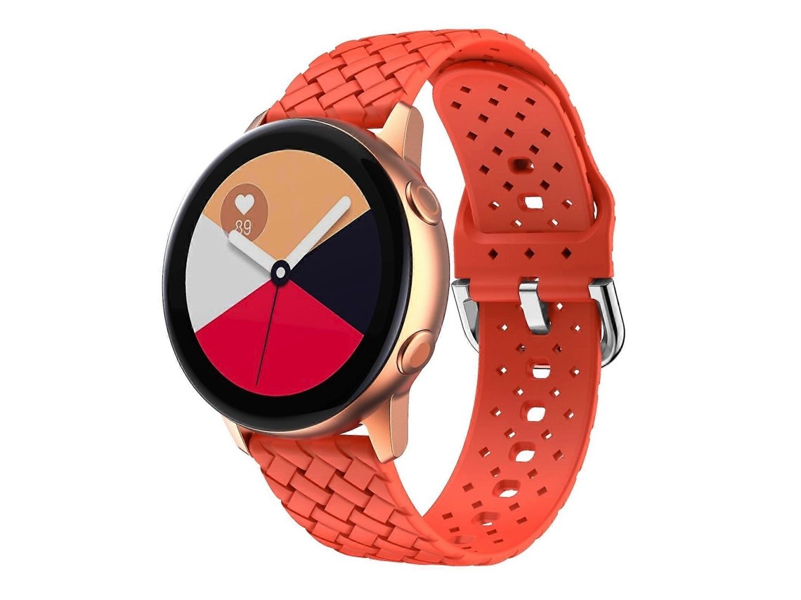 Pulseira De Silicone Com Textura Trançada Para Samsung Galaxy Watch4 40/44mm