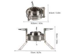 Fogão a Álcool Portátil para Camping Outdoor