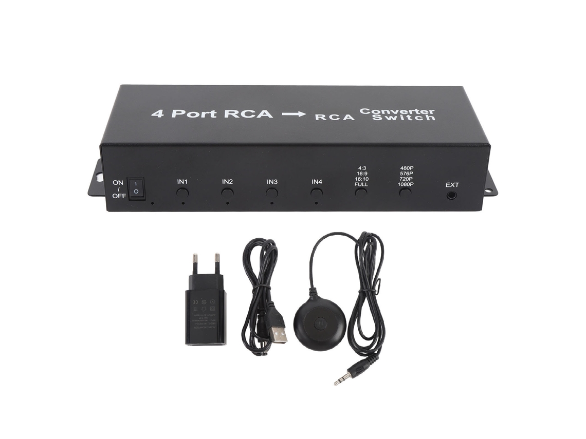 Aetheria comutador Av 4 Portas Interface Multimídia Alta Definição 1080p Suporta Vhs Dvd Player Plug Eu