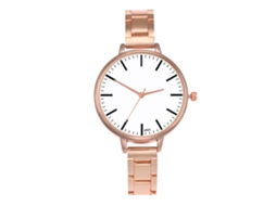 Relógio de Pulso Feminino K083 g Moda Quartz Pulseira de Aço Ouro Rosa