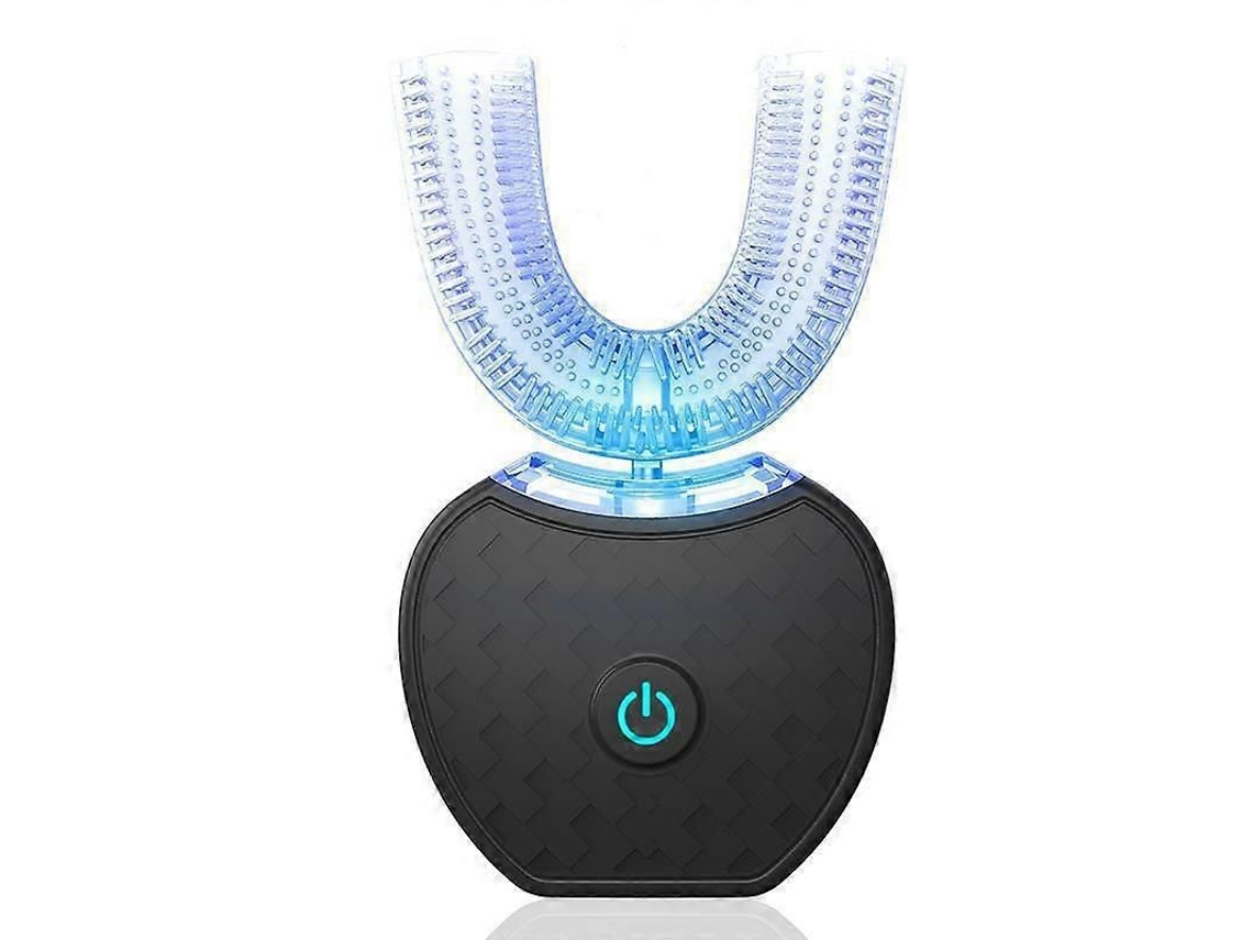 Escova de Dentes Elétrica para Adultos Ultrassônica em Forma U Limpeza Oral 360 ​​graus Carr Egamento Sem Fio e Luz L GOKOCO