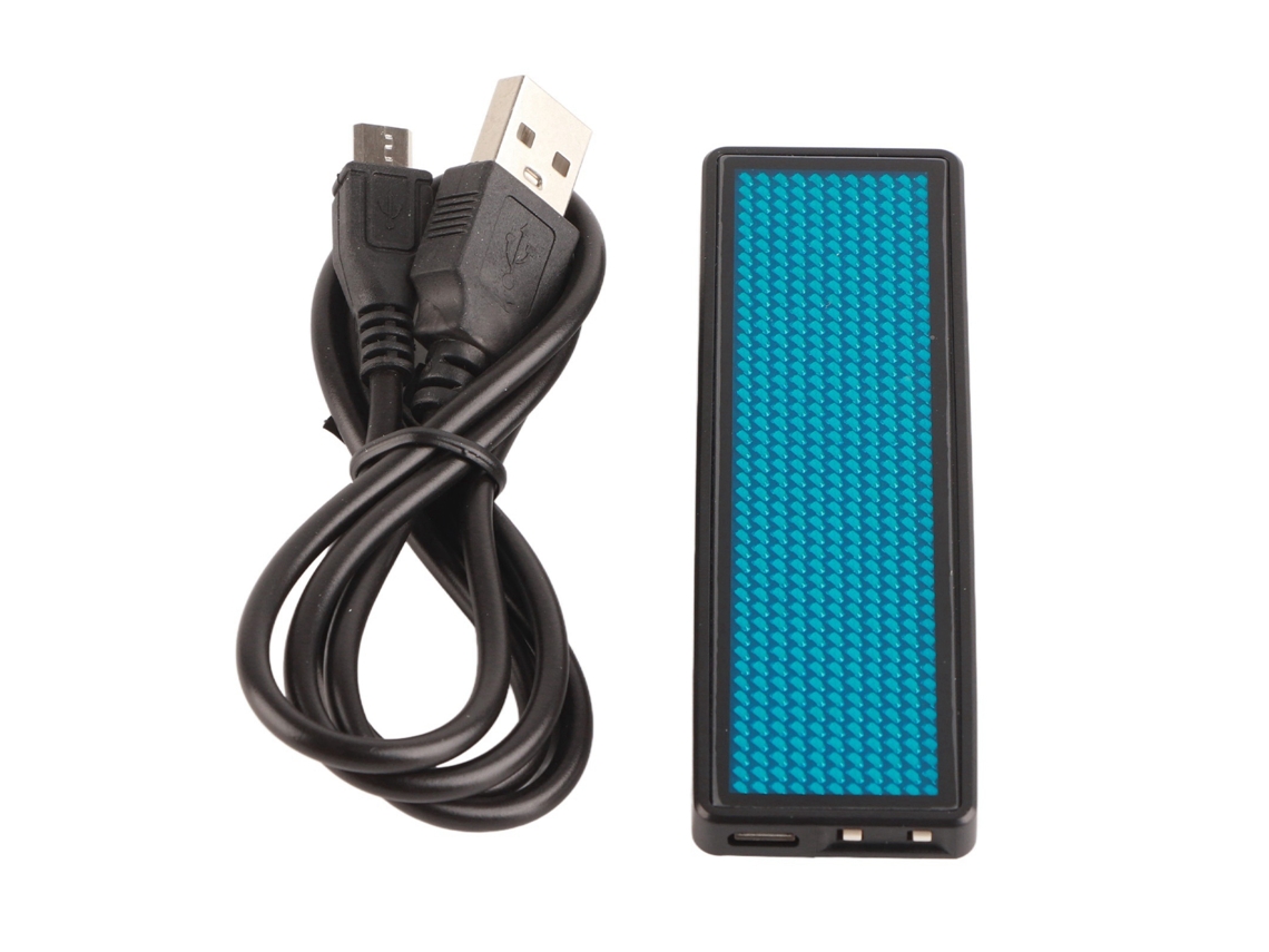 Placa De Nome Led Com Mensagem Rolante Tag Badge De Sinal De 4 Caracteres Chineses