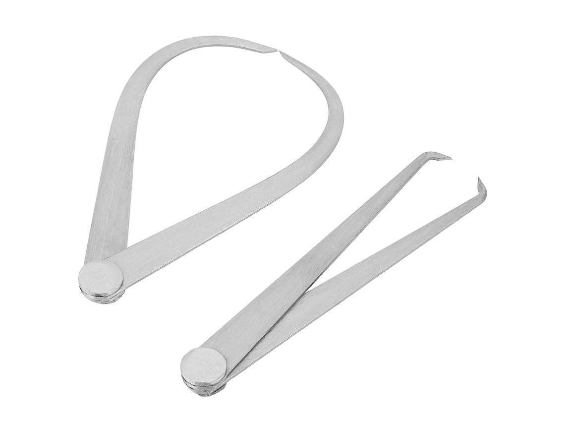 Conjunto De 2 Ferramentas De Medição De Juntas Internas E Externas Para Mecânico, Aço Inoxidável, 6 Polegadas