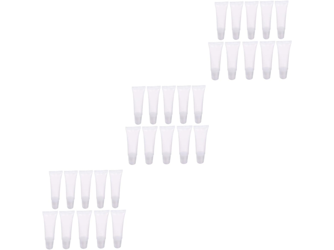 Conjunto De 66 Tubos De Brilho Labial Recarregáveis, Recipientes Cosméticos Transparentes E Flexíveis.
