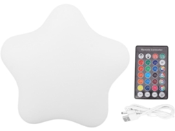 Luminária Noturna Led Em Formato De Estrela Ip68 Rgb Com Mudança Cor