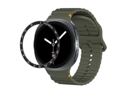Pulseira De Silicone Com Aro Giratório E Fivela Colorida Com Costura Em Padrão Ondulado.