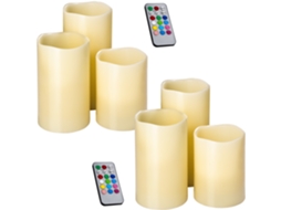 Conjunto TECTAKE de 2 Velas com Iluminação Led e Mudança de Cor