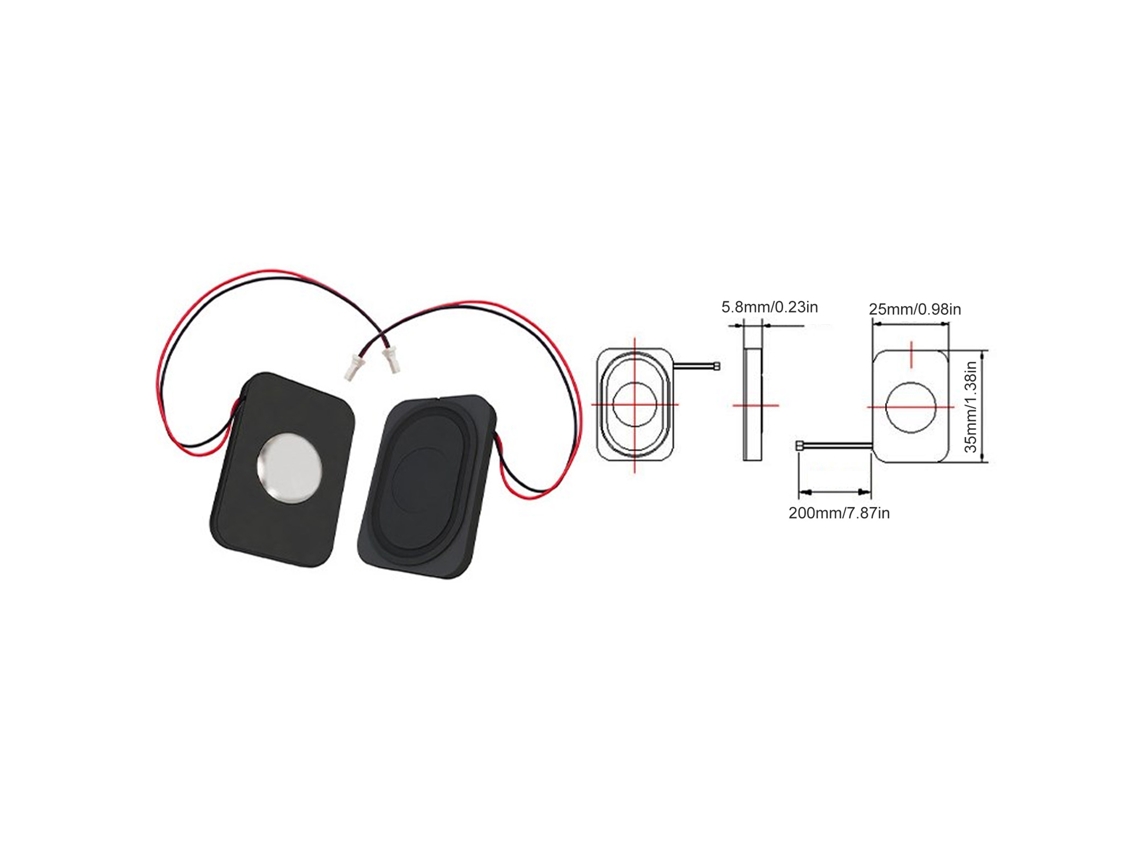 Laxiscreed Mini Altifalante 8ω 2w Com Banda Completa De Frequências Até 20khz
