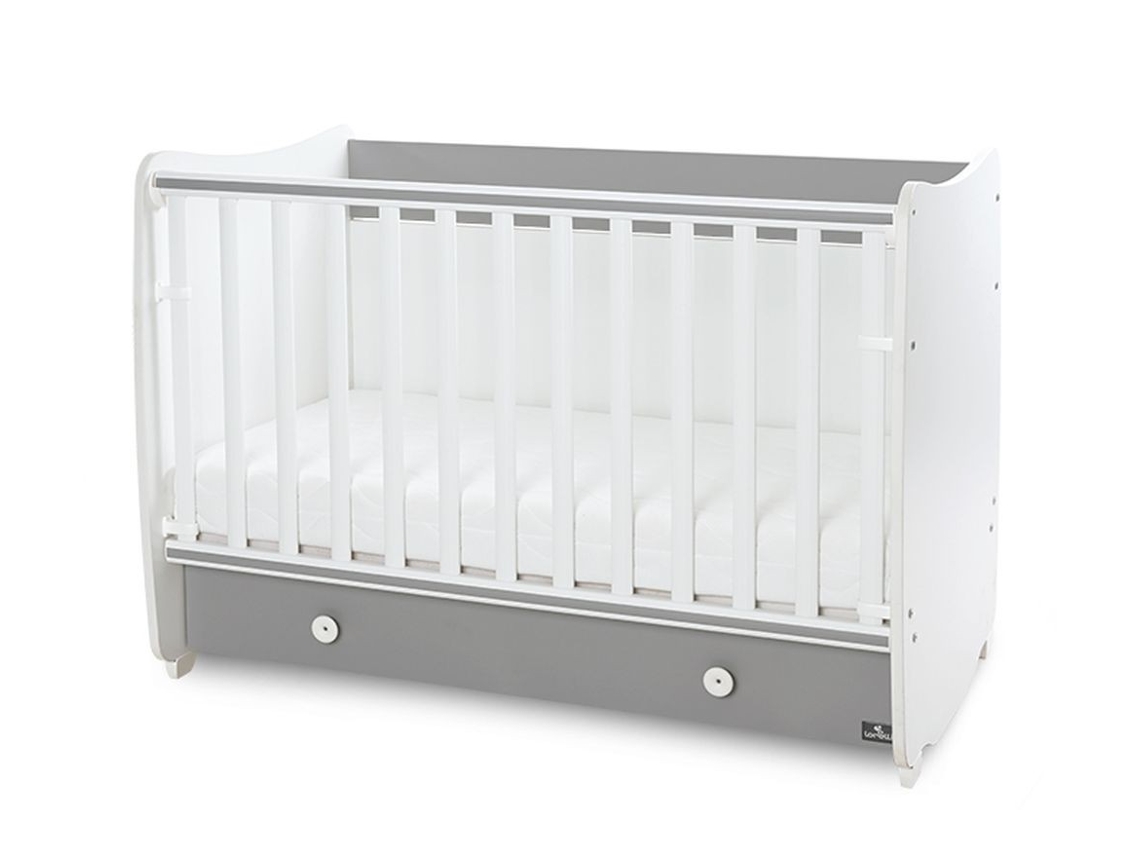 Cama de Grades LORELLI Dream White/Stone Grey (60x120 cm)