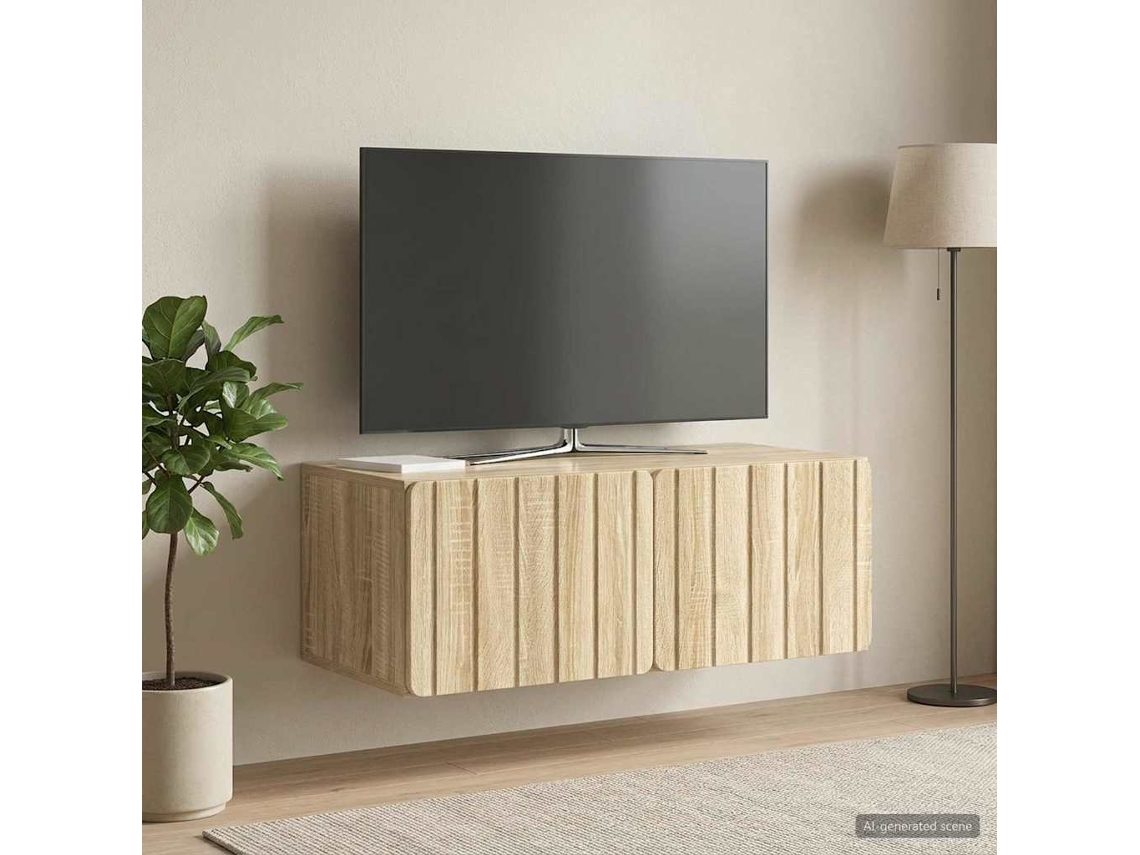 Vidaxl Gabinete De Tv De Parede 78,5 X 41 X 30 Cm Carvalho Sonoma