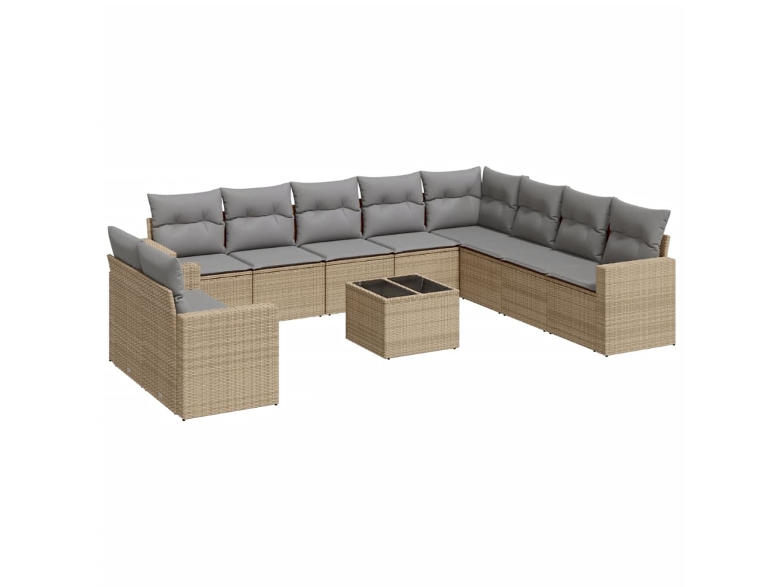 Garden Sofa Set, Garden Sofa Sets Vidaxl Bege Rattan / Vime (n/a)