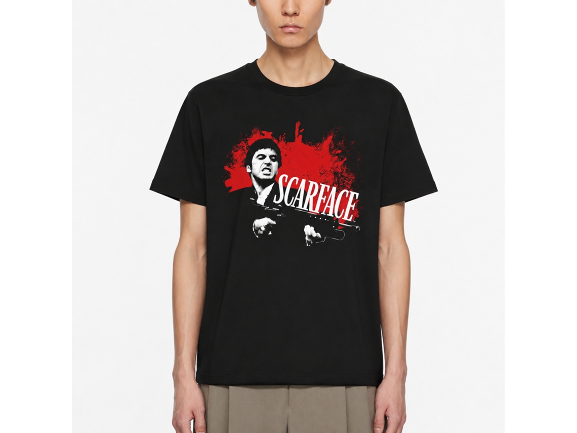 Rockinstone Scarface Movie Black Adult T-shirt Size:xl