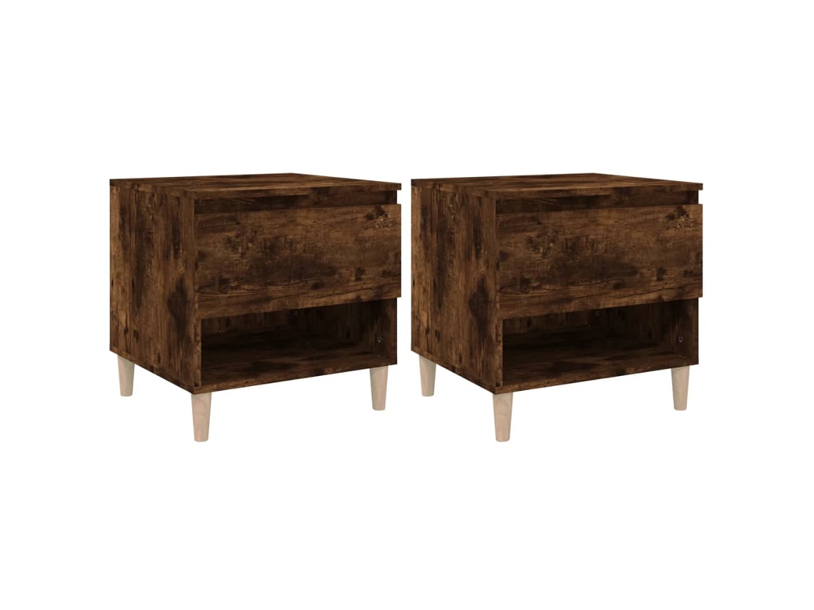 Bedside Table, Bedside Tables Vidaxl Marrom Madeira Processada (n/a)