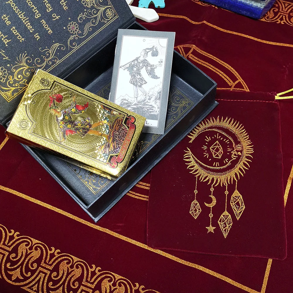 Cartas De Tarô, 12*7cm, Em Pvc Impermeável E Resistente Ao Desgaste, Para Jogos De Adivinhação Em Mesa.