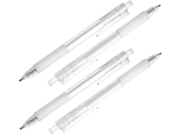 Conjunto De 12 Canetas Em Gel 0,5 Mm Com Corpo Plástico Transparente,