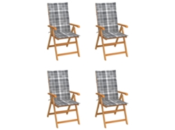Folding Chair, Folding Chairs Vidaxl Multicolor Teca (n/a)