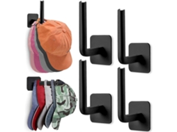 Rebe porta Sombreros de Parede Adesivo Sem Furar Organizador para Chapéus de Cowboy e Béisbol (4 Pack)