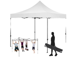 Tenda Pop Up, Estrutura Durável, Alturas Ajustáveis, Branco