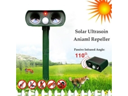 Tempsa Repelente Solar Ultrassônico para Cães e Gatos para Áreas Externas e Jardins