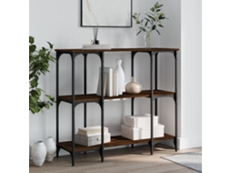 Vidaxl Mesa Consola 102x35x90cm Derivados De Madeira Carvalho Castanho