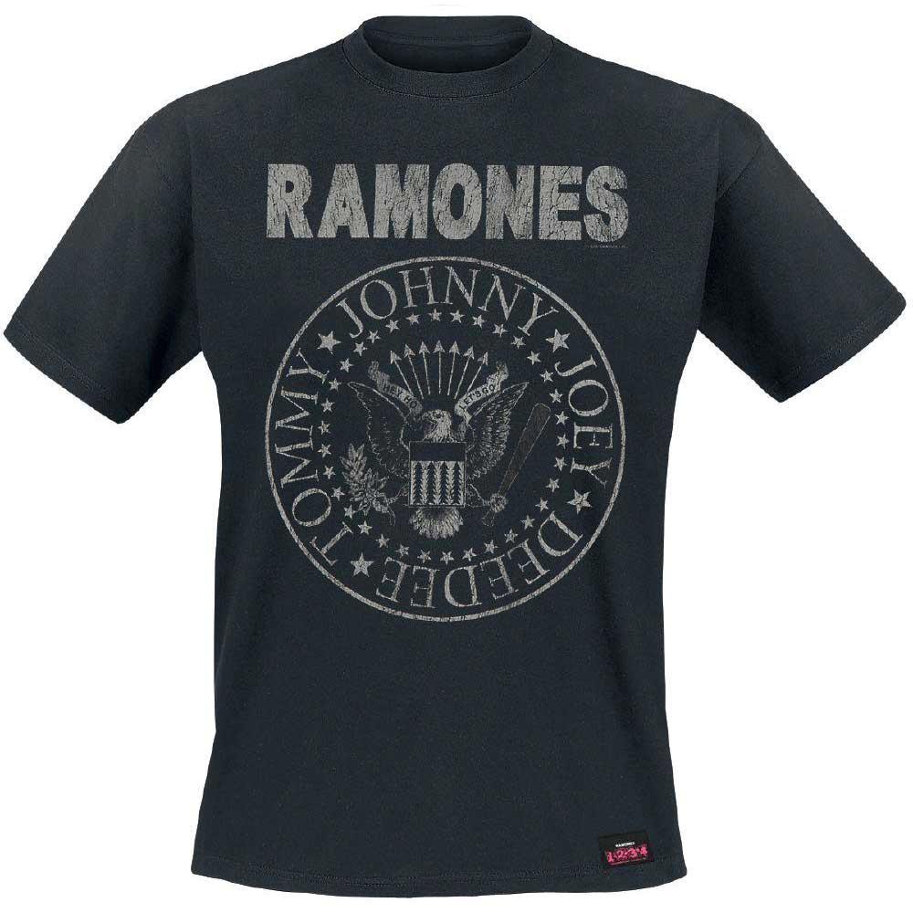 T-Shirt RAMONES Seal Hey Ho Back Print M