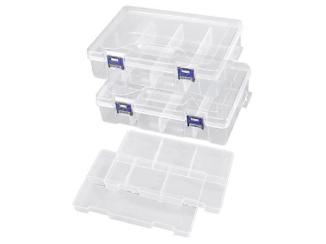 Caixa De Pesca Tackle Box, Conjunto Com 2 Unidades, Transparente. Hengjian