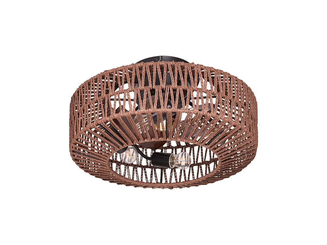 Ventilador De Teto Com Luz Estero Com Comando Remoto Castanho