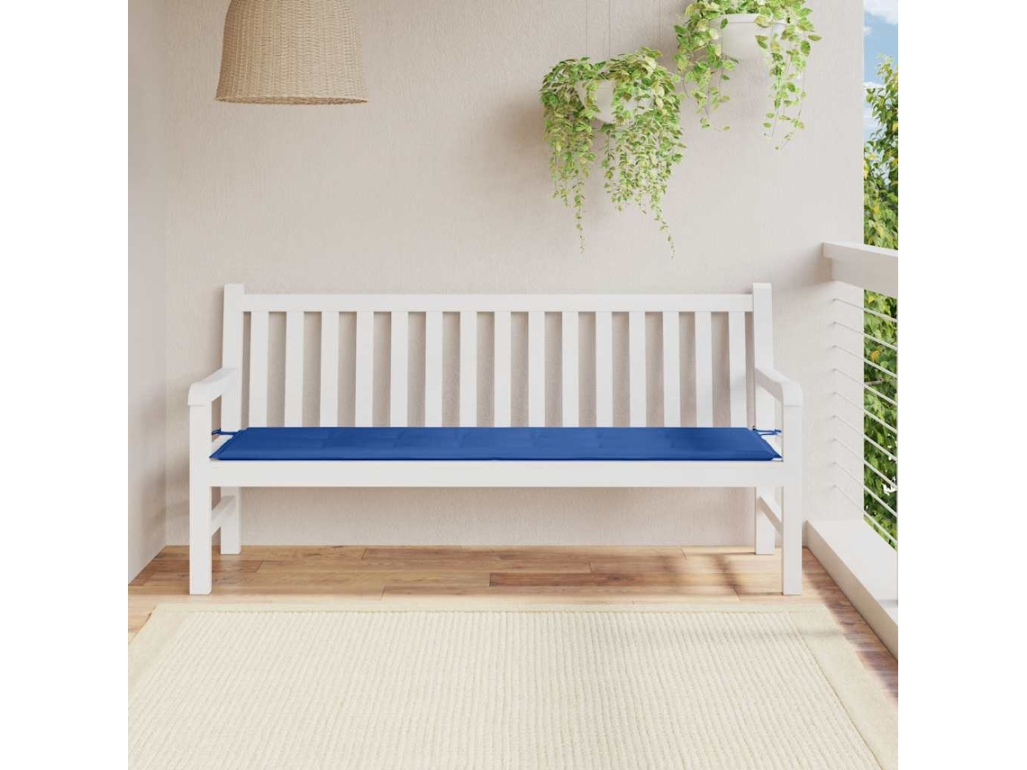 Vidaxl Almofadão P/ Banco De Jardim 180x50x3cm Tecido Oxford Azul Real