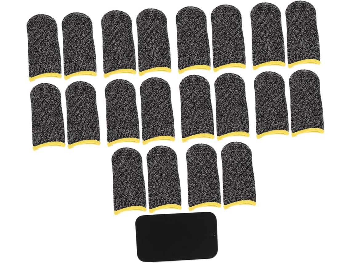 Protetores De Dedo Sewacc Em Fibra Prata Para Jogos Mobile, Antiderrapantes E Absorventes, 1 Conjunto