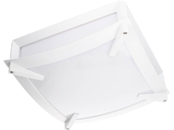 Ledsc4 Mark - Plafon 300x10x110mm, Alumínio, Cor Branco, E27, Máx 120w, Ip44
