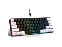 Teclado Mecânico Para Jogos Jl Eight V700wr Rgb, Com Fios, 61 Teclas Com Retroiluminação Rgb. Tommy01