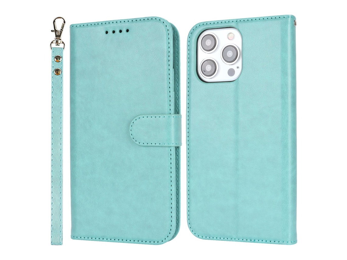 Capa Para Iphone 15 Pro Max Pele Sintética Verde