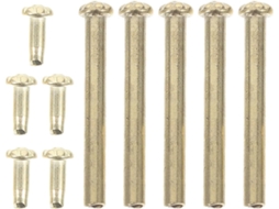 Kit de Reparo Para Ventilador Dobrável Com Rebites em Metal Dourado.