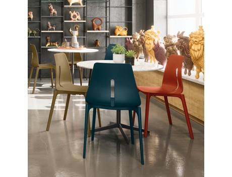 Conjunto 4 Cadeiras Oblong Antracite/Camel Tensai Furniture