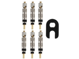 Rebe-6 Núcleos Válvula Presta Bicicleta Ferramenta Retirador Neumático Válvula Stem Cap Repuesto 2,6x0,4cm