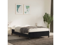 Vidaxl Estrutura de Cama Sem Colchão 120x200 Cm Veludo Preto